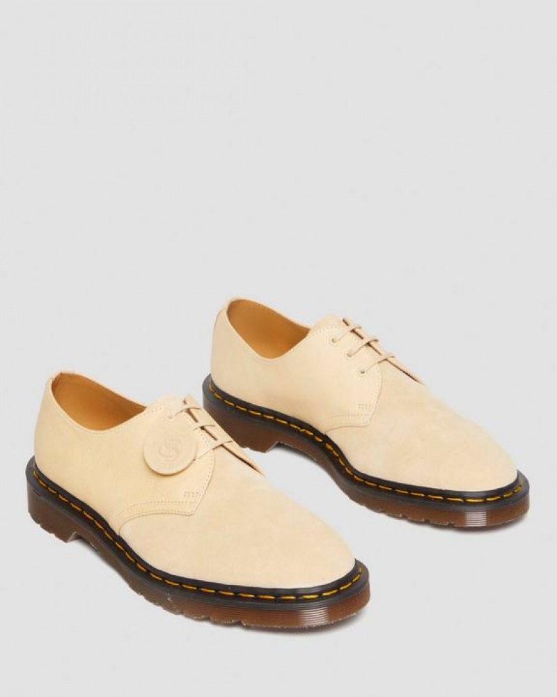 Men's Dr Martens 1461 Made in England Suede Oxford Shoes Mustard | Australia_Dr36885