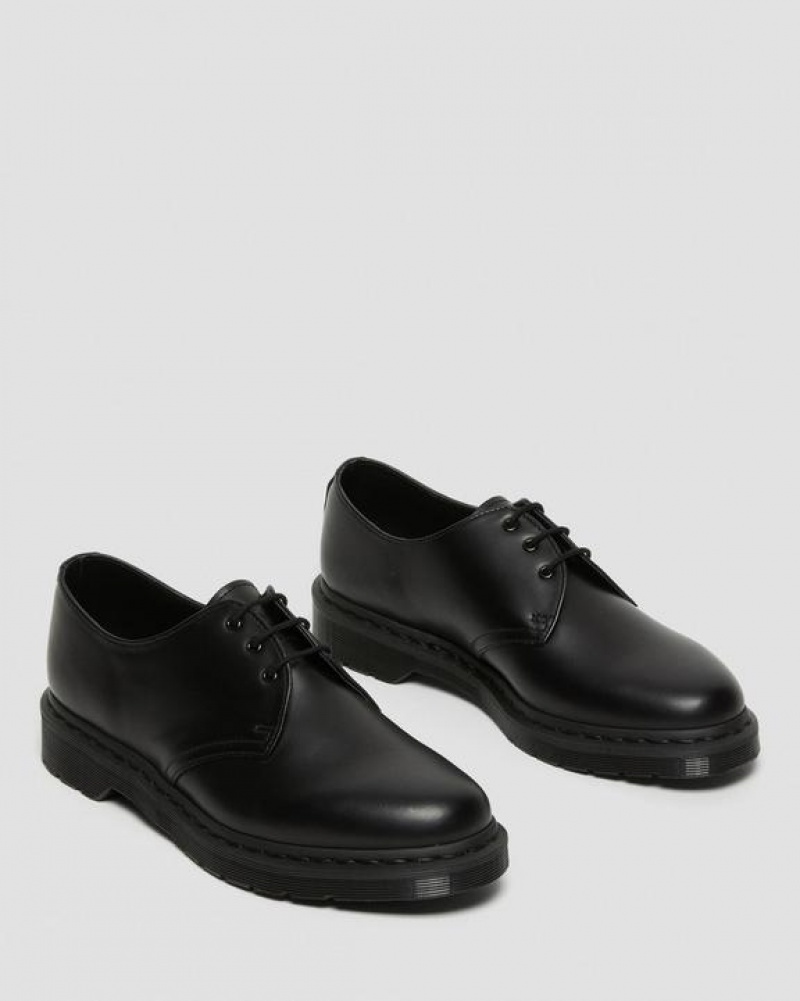 Men's Dr Martens 1461 Mono Smooth Leather Oxford Shoes Black | Australia_Dr38681