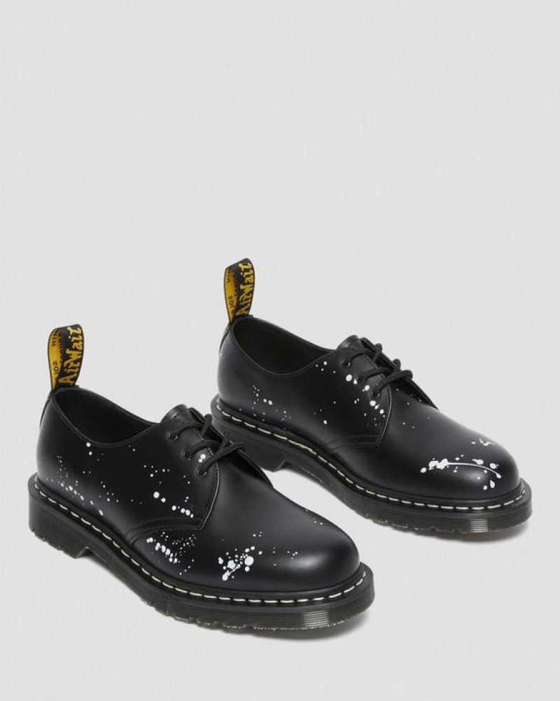 Men's Dr Martens 1461 Neighborhood Smooth Leather Oxford Shoes Black | Australia_Dr36693