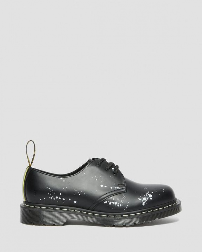 Men's Dr Martens 1461 Neighborhood Smooth Leather Oxford Shoes Black | Australia_Dr36693