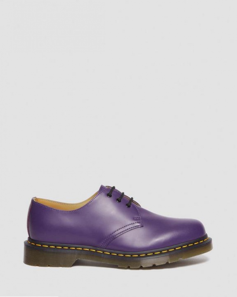 Men's Dr Martens 1461 Smooth Leather Oxford Shoes Purple | Australia_Dr54296