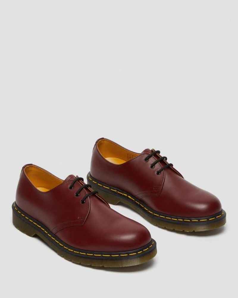 Men's Dr Martens 1461 Smooth Leather Oxford Shoes Pink Red | Australia_Dr73807