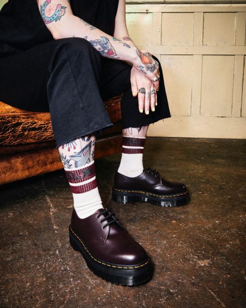 Men's Dr Martens 1461 Smooth Leather Shoes Burgundy | Australia_Dr37643