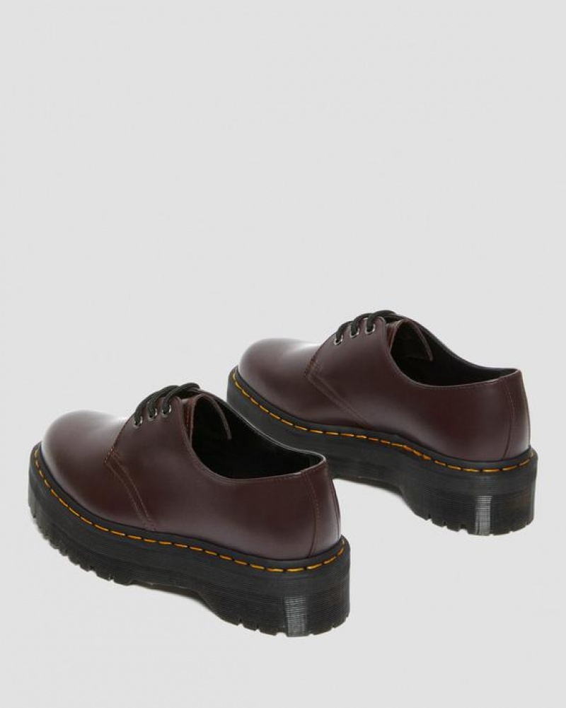 Men's Dr Martens 1461 Smooth Leather Shoes Burgundy | Australia_Dr37643