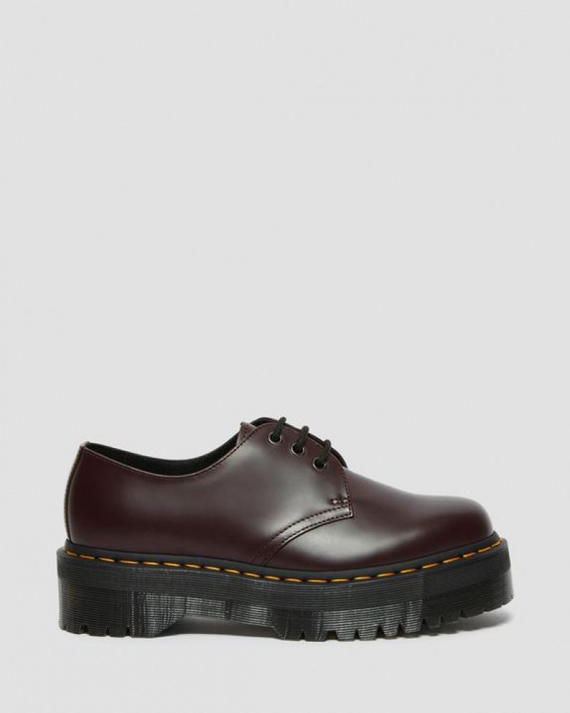 Men's Dr Martens 1461 Smooth Leather Shoes Burgundy | Australia_Dr37643