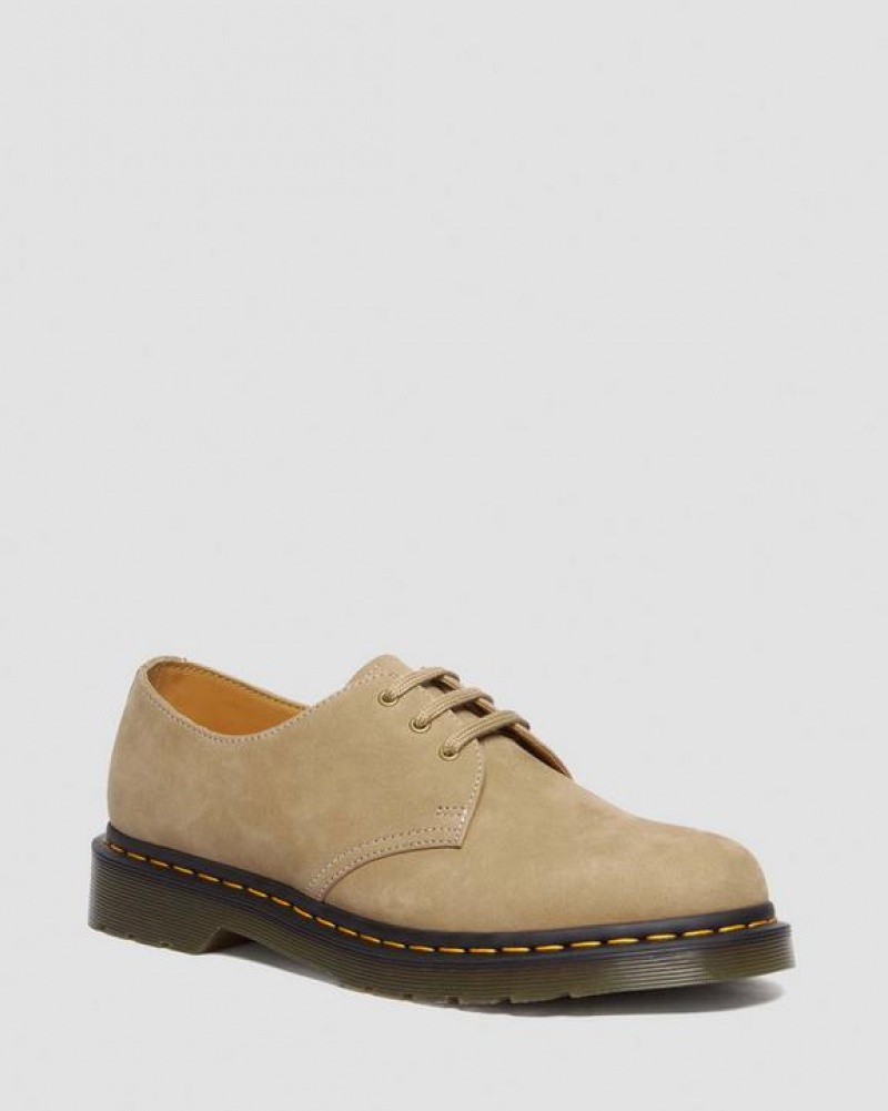 Men\'s Dr Martens 1461 Tumbled Nubuck Leather Oxford Shoes Brown | Australia_Dr51957