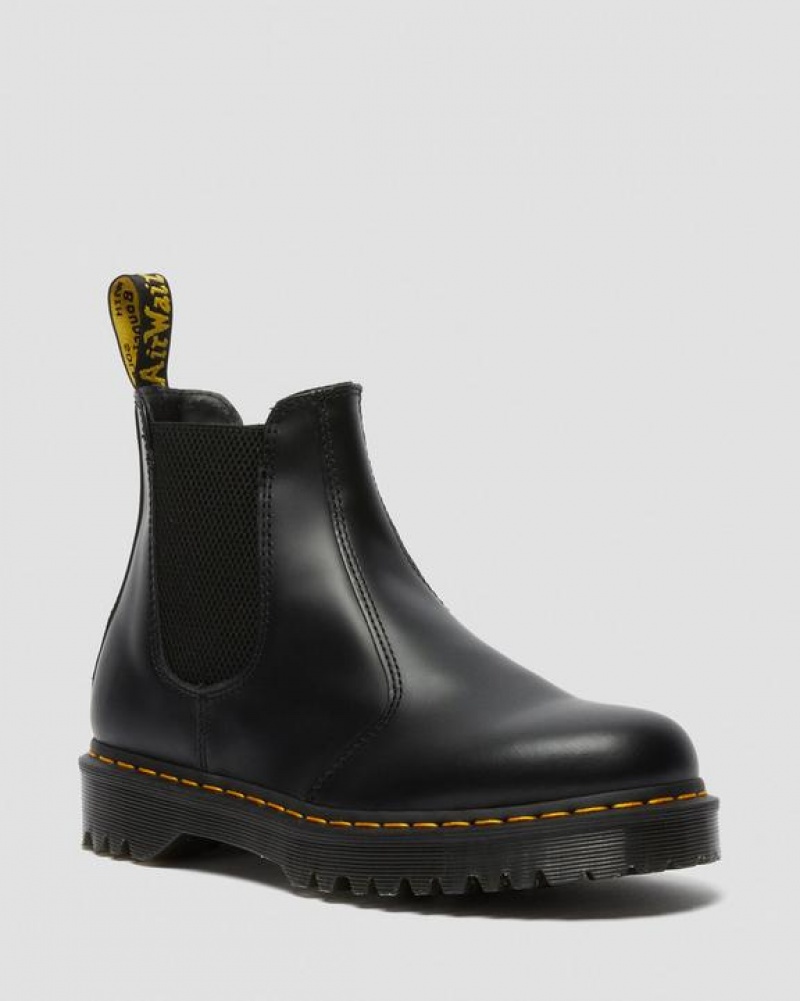 Men\'s Dr Martens 2976 Bex Smooth Leather Chelsea Boots Black | Australia_Dr59801