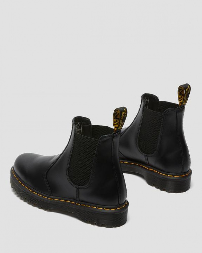 Men's Dr Martens 2976 Bex Smooth Leather Chelsea Platform Shoes Black | Australia_Dr29164