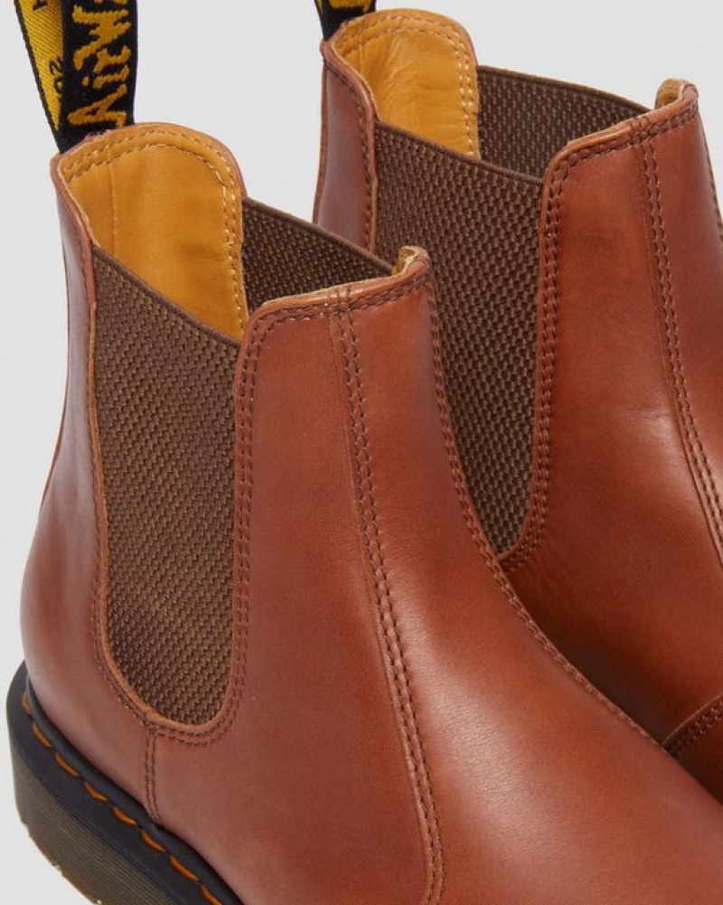 Men's Dr Martens 2976 Carrara Leather Chelsea Boots Brown | Australia_Dr34368