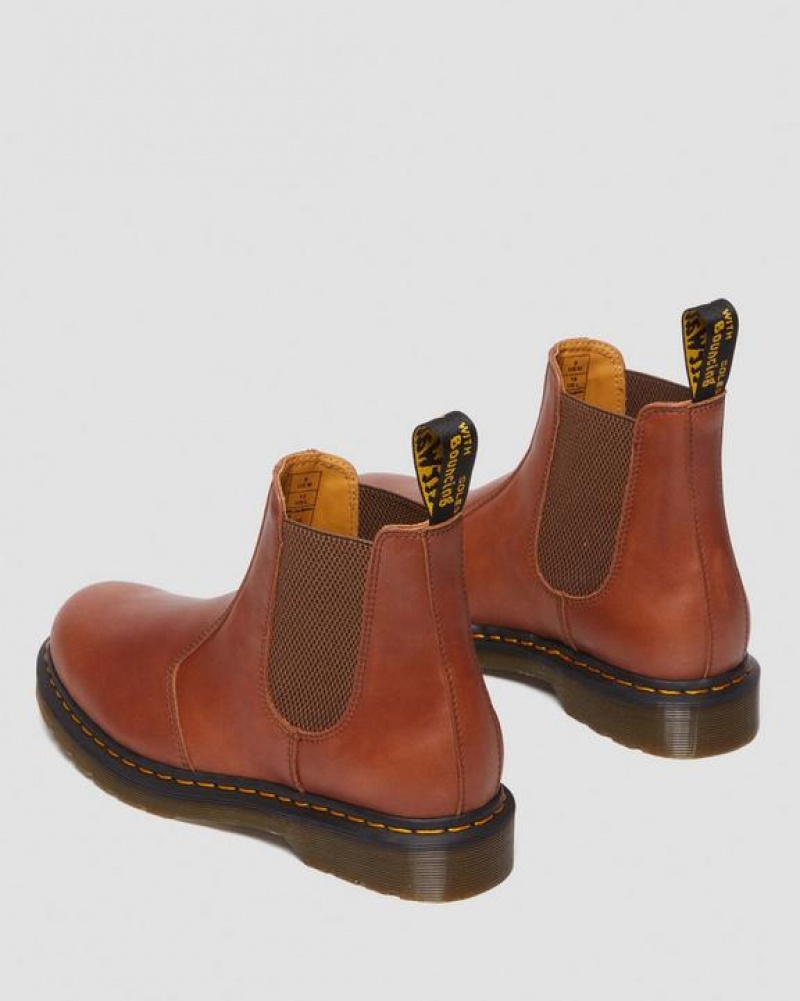 Men's Dr Martens 2976 Carrara Leather Chelsea Boots Brown | Australia_Dr34368