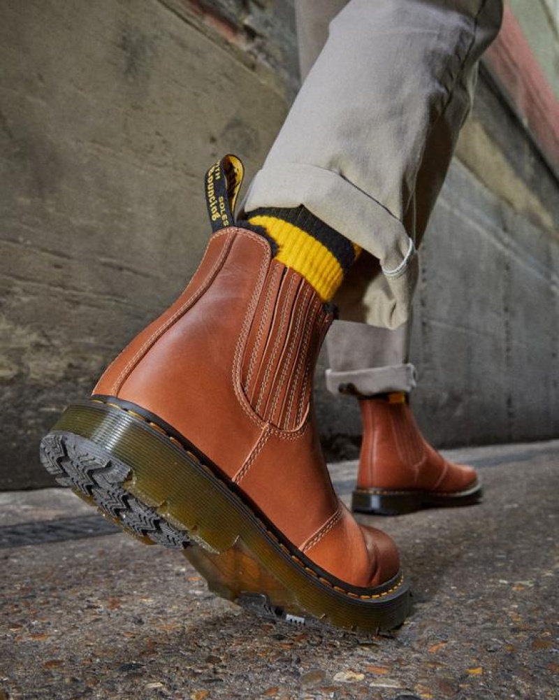 Men's Dr Martens 2976 DM's Wintergrip Leather Chelsea Boots Brown | Australia_Dr50983