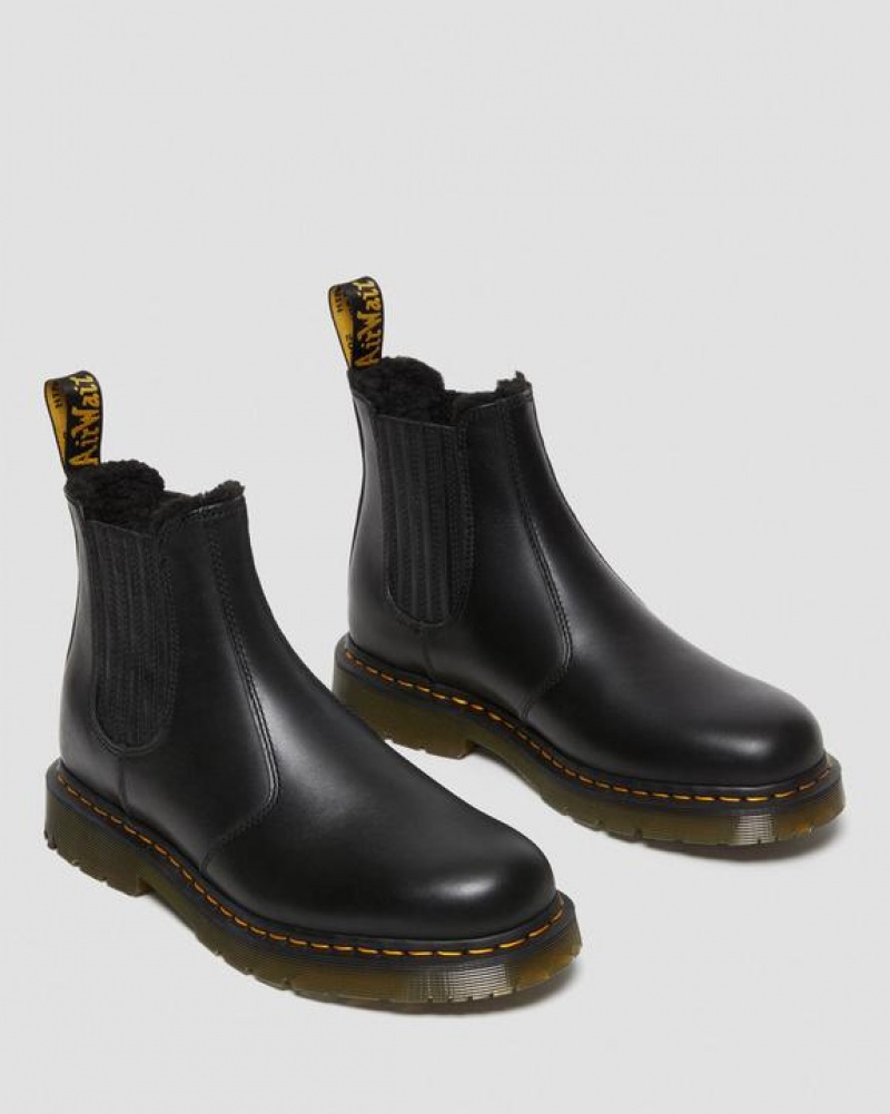 Men's Dr Martens 2976 DM's Wintergrip Leather Chelsea Boots Black | Australia_Dr81691