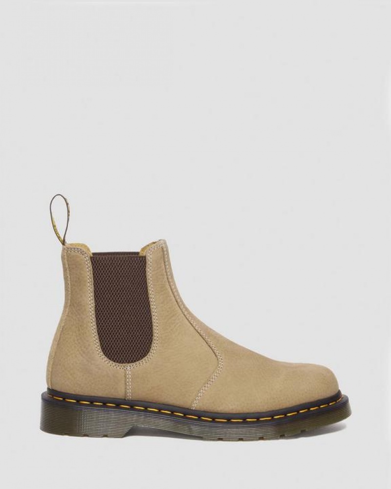 Men's Dr Martens 2976 Tumbled Nubuck Leather Chelsea Boots Brown | Australia_Dr71954