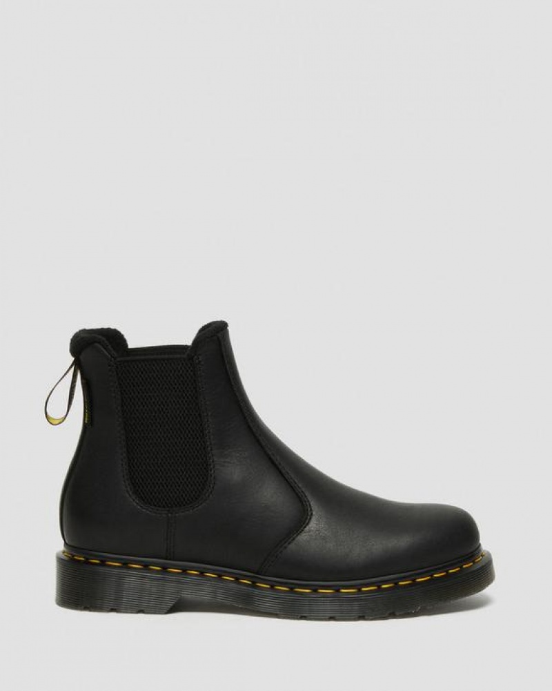 Men's Dr Martens 2976 Warmwair Leather Chelsea Boots Black | Australia_Dr48812