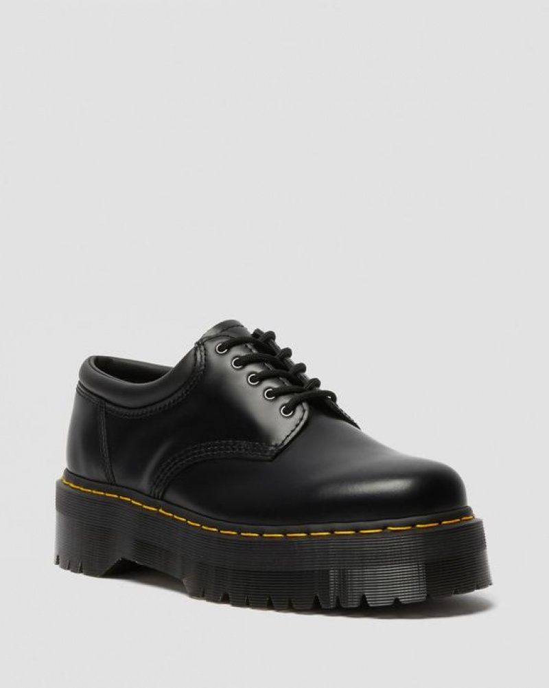 Men\'s Dr Martens 8053 Leather Casual Platform Shoes Black | Australia_Dr32778