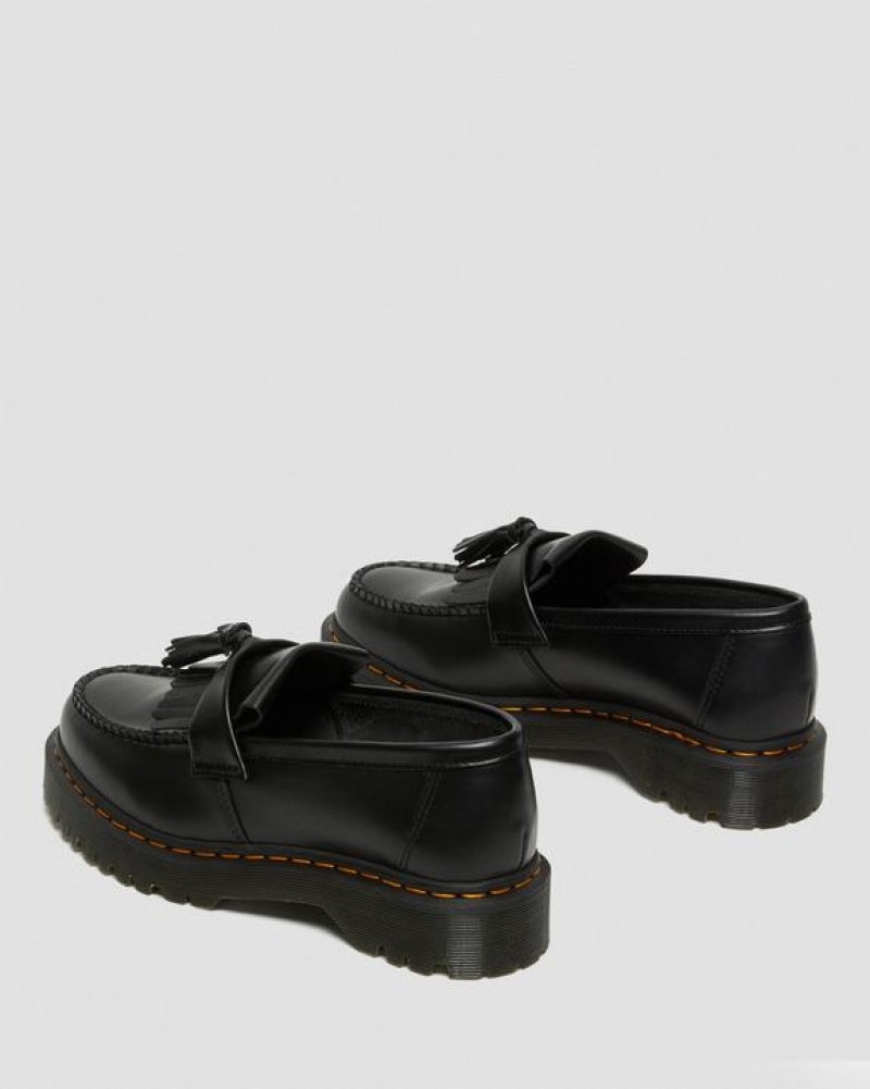 Men's Dr Martens Adrian Bex Smooth Leather Tassel Platform Shoes Black | Australia_Dr49615