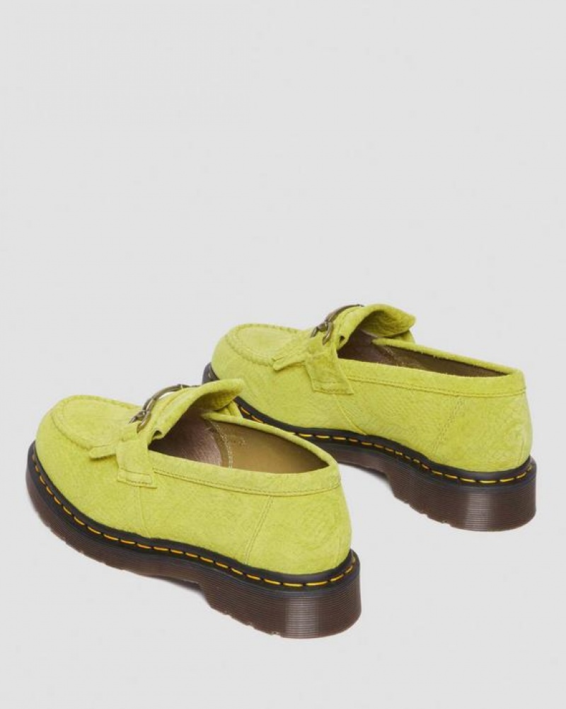 Men's Dr Martens Adrian Snaffle Repello Emboss Suede Kiltie Shoes Green | Australia_Dr18670