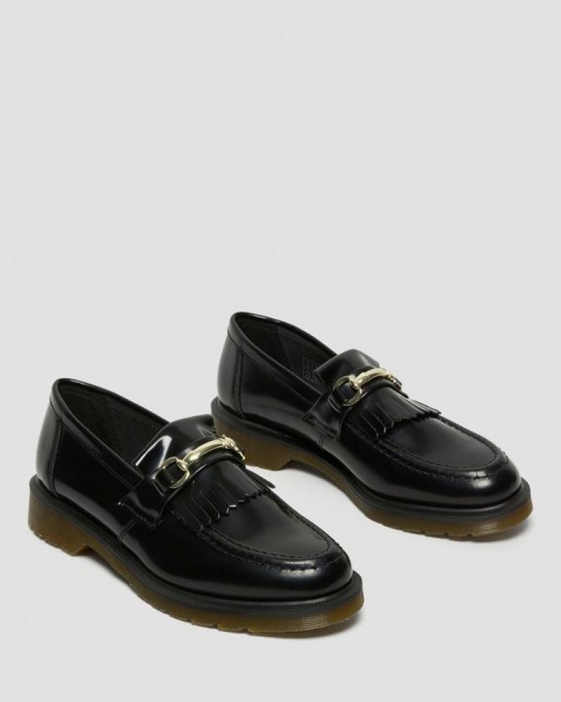 Men's Dr Martens Adrian Snaffle Smooth Leather Kiltie Shoes Black | Australia_Dr14607