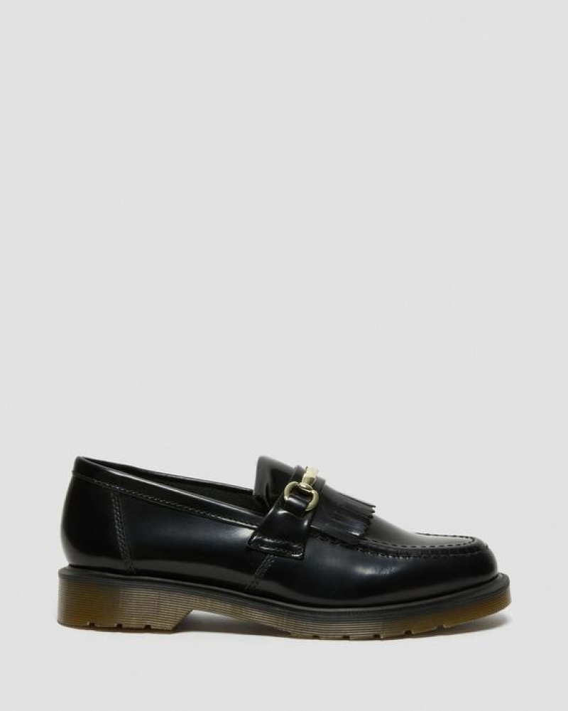 Men's Dr Martens Adrian Snaffle Smooth Leather Kiltie Shoes Black | Australia_Dr14607