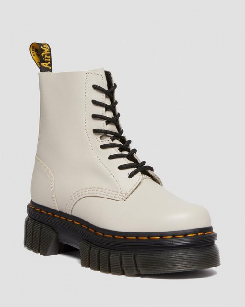 Men\'s Dr Martens Audrick Nappa Leather Platform Ankle Boots Grey | Australia_Dr82093