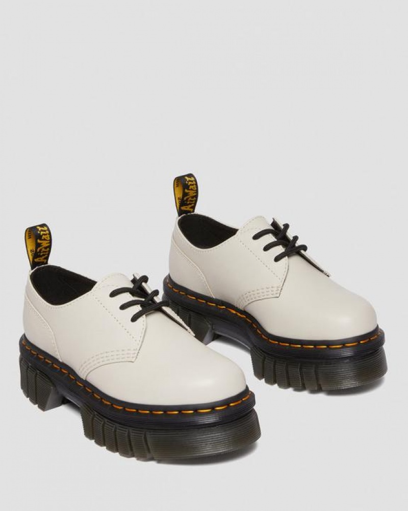 Men's Dr Martens Audrick Nappa Leather Shoes Grey | Australia_Dr23085