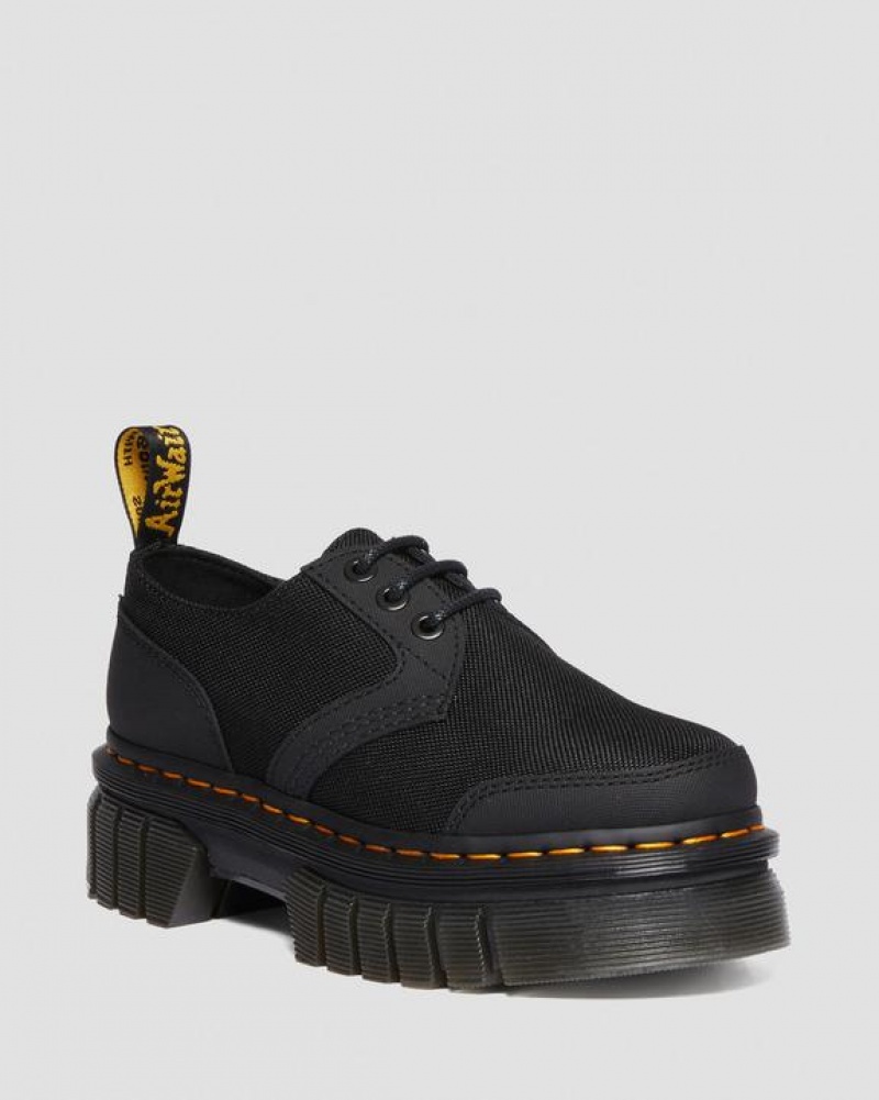 Men\'s Dr Martens Audrick Poly & Leather Shoes Black | Australia_Dr13557