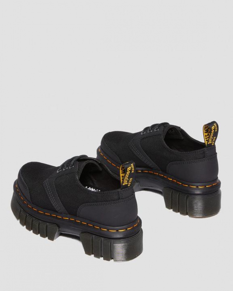 Men's Dr Martens Audrick Poly & Leather Platform Shoes Black | Australia_Dr89062