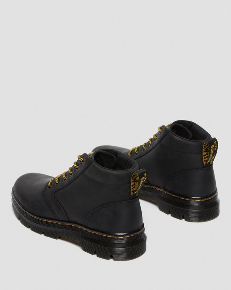 Men's Dr Martens Bonny Leather Casual Boots Black | Australia_Dr59822