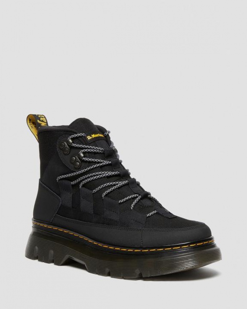 Men\'s Dr Martens Boury Leather Casual Boots Black | Australia_Dr77611