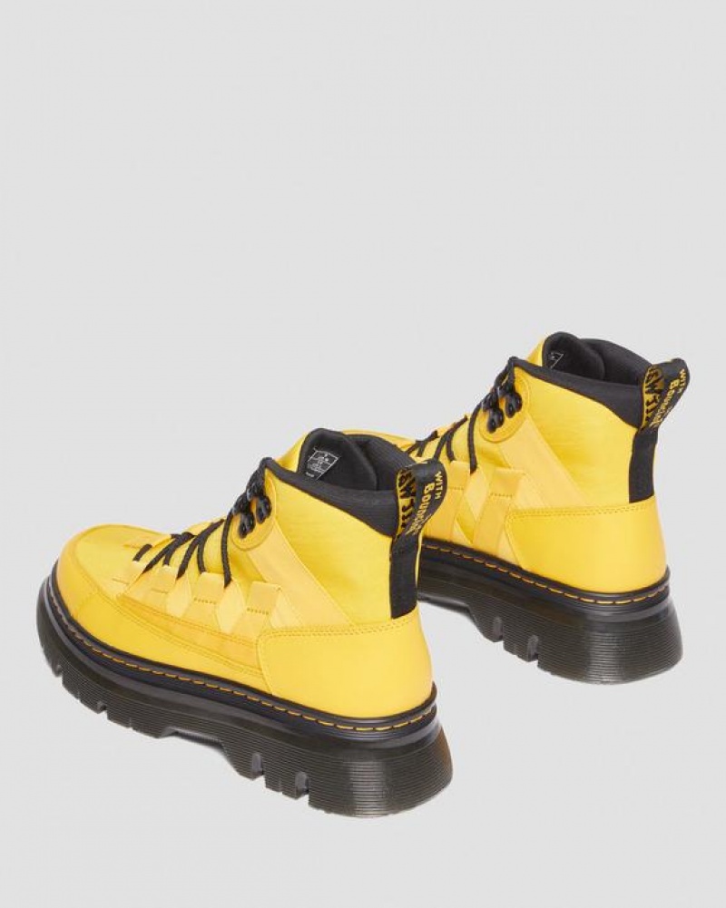 Men's Dr Martens Boury Nylon & Leather Casual Boots Yellow | Australia_Dr87012