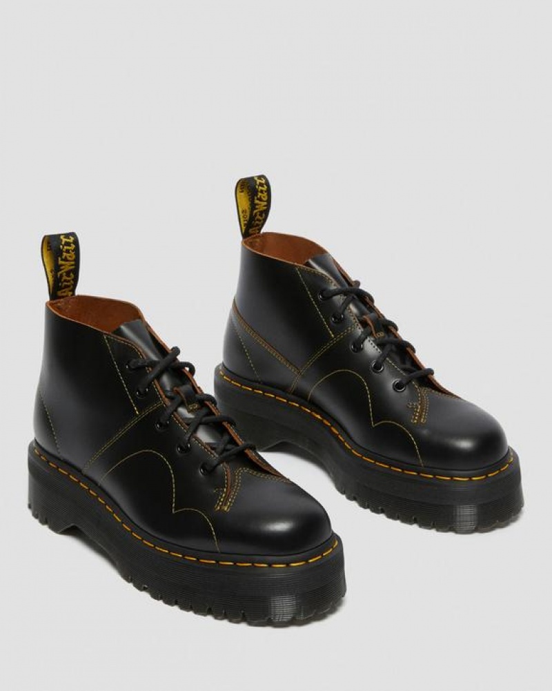 Men's Dr Martens Church Platform Monkey Boots Black | Australia_Dr31103