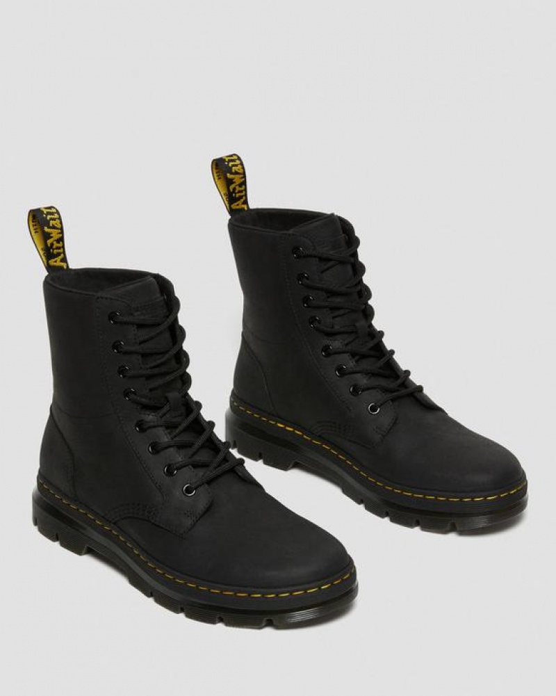 Men's Dr Martens Combs Leather Casual Boots Black | Australia_Dr34461