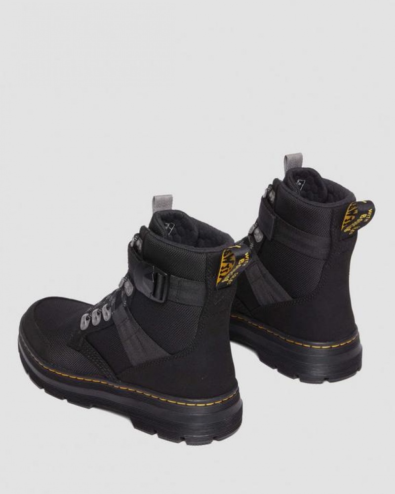 Men's Dr Martens Combs Tech II Fleece-Lined Casual Boots Black | Australia_Dr53950