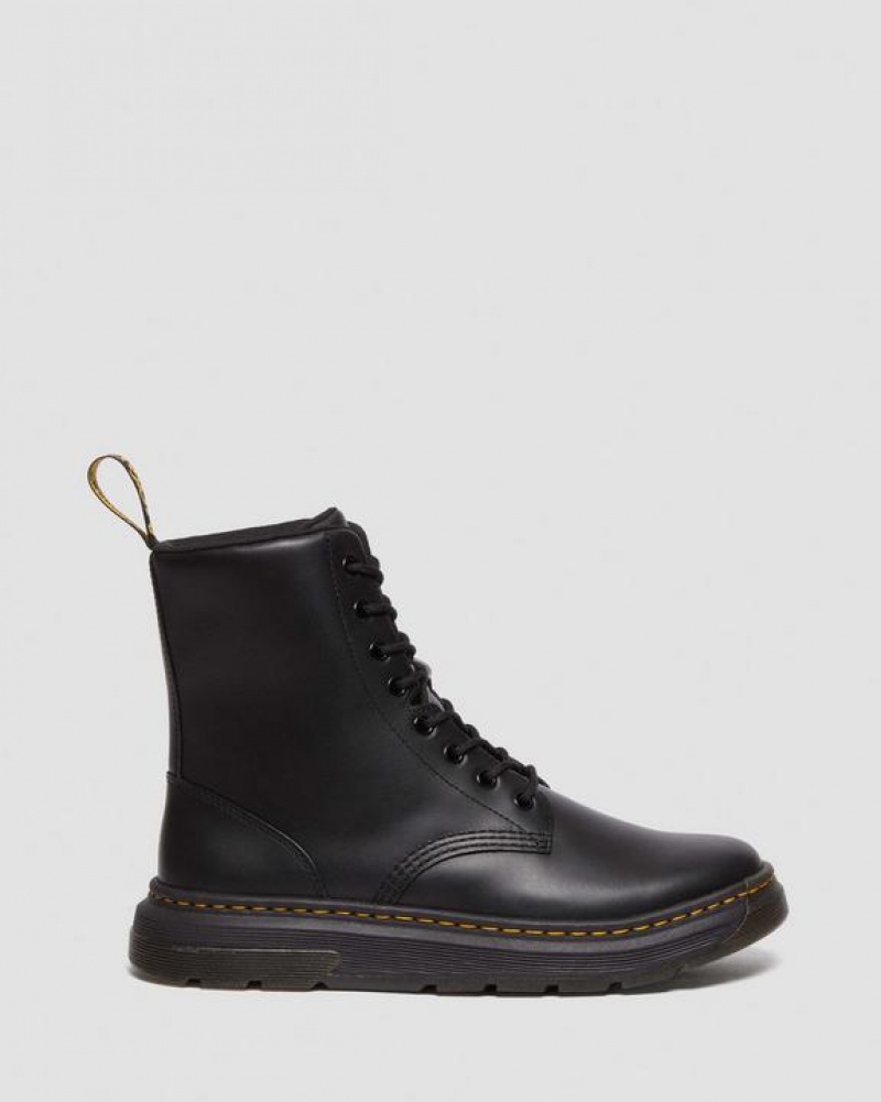 Men's Dr Martens Crewson Classic Leather Everyday Boots Black | Australia_Dr85160