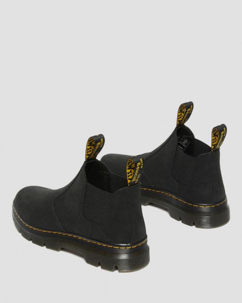 Men's Dr Martens Hardie II Leather Chelsea Work Boots Black | Australia_Dr39392