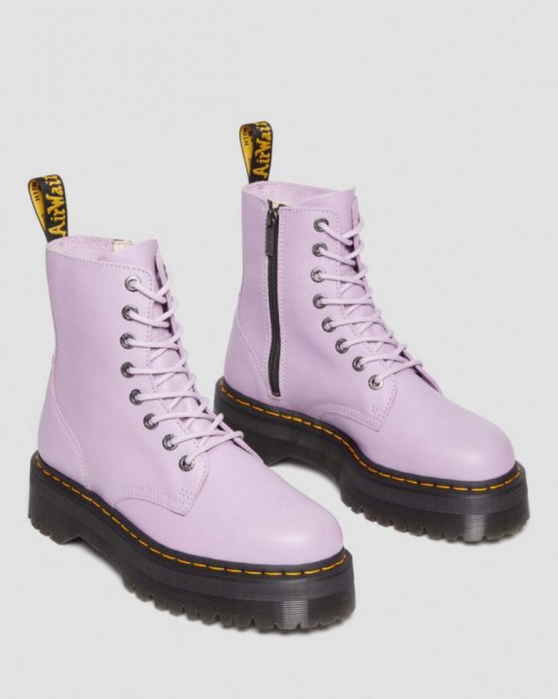 Men's Dr Martens Jadon III Boot Pisa Leather Platforms Boots Purple | Australia_Dr13476