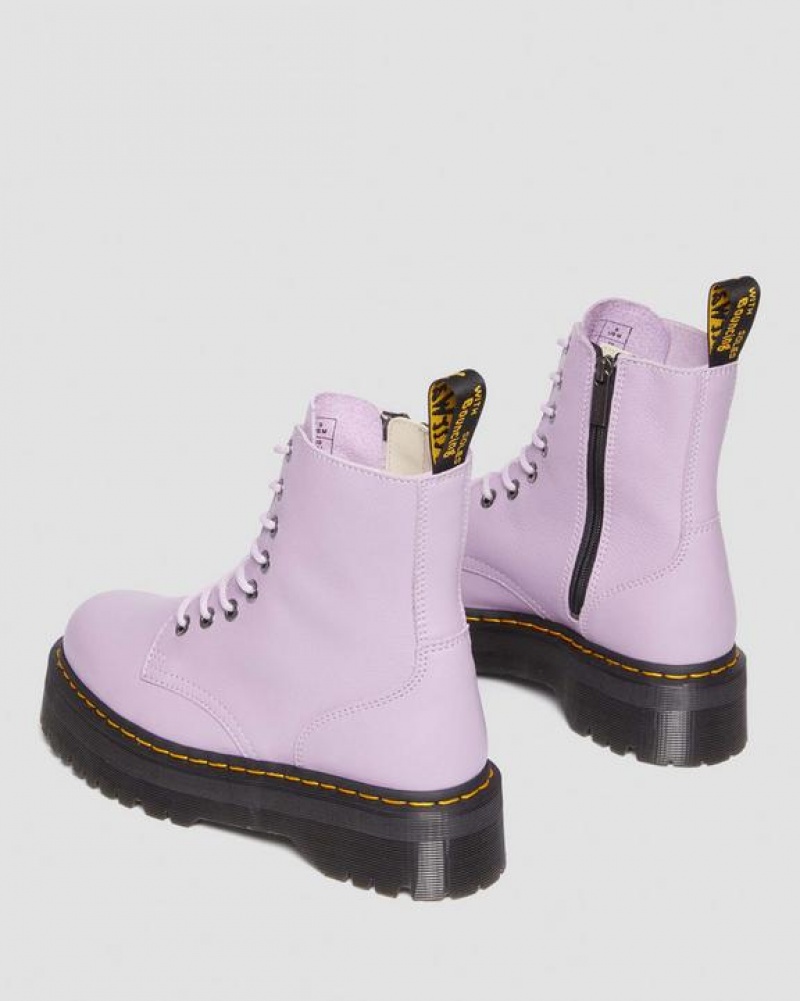 Men's Dr Martens Jadon III Boot Pisa Leather Platforms Boots Purple | Australia_Dr13476