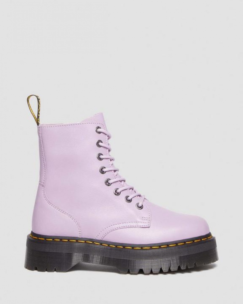 Men's Dr Martens Jadon III Boot Pisa Leather Platforms Boots Purple | Australia_Dr13476