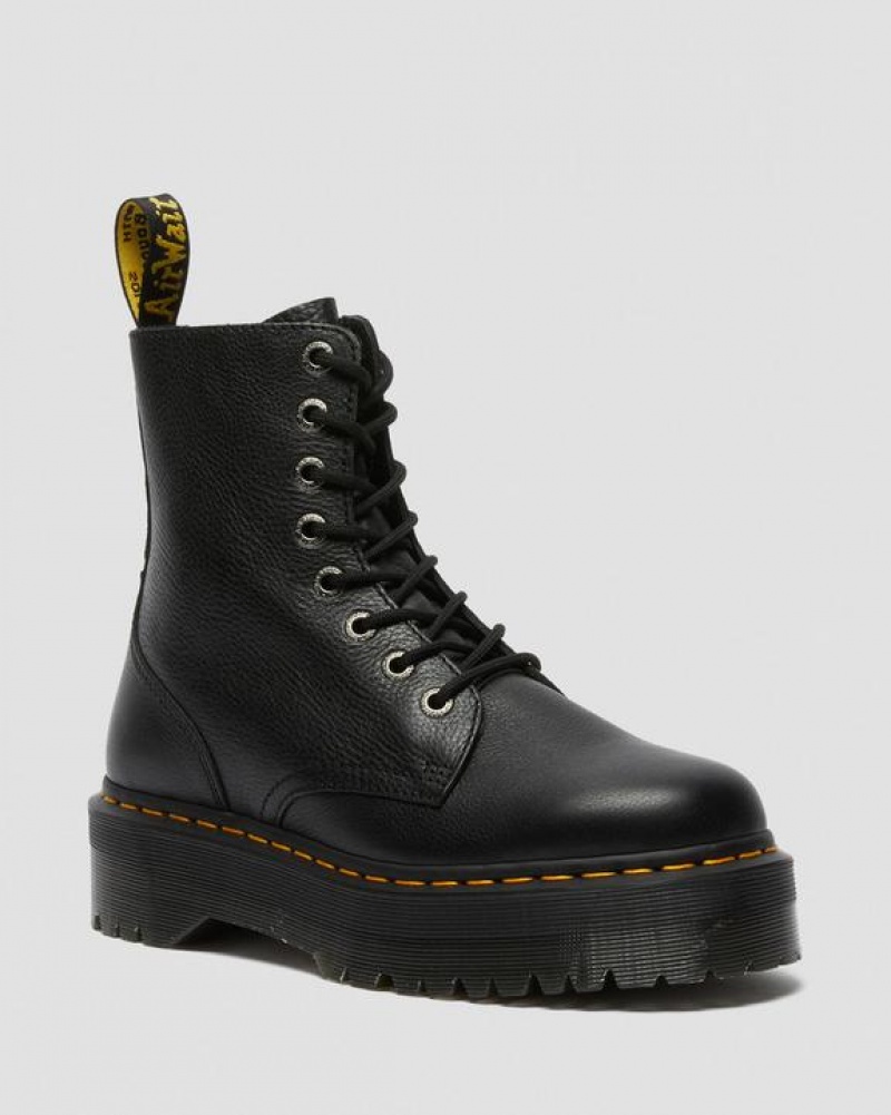 Men\'s Dr Martens Jadon III Boot Pisa Leather Platforms Boots Black | Australia_Dr23147