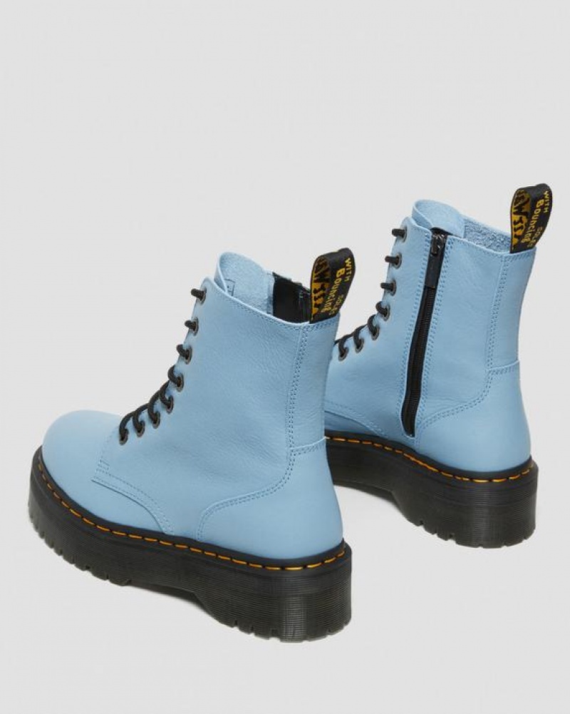 Men's Dr Martens Jadon III Boot Pisa Leather Platform Shoes Blue | Australia_Dr52077