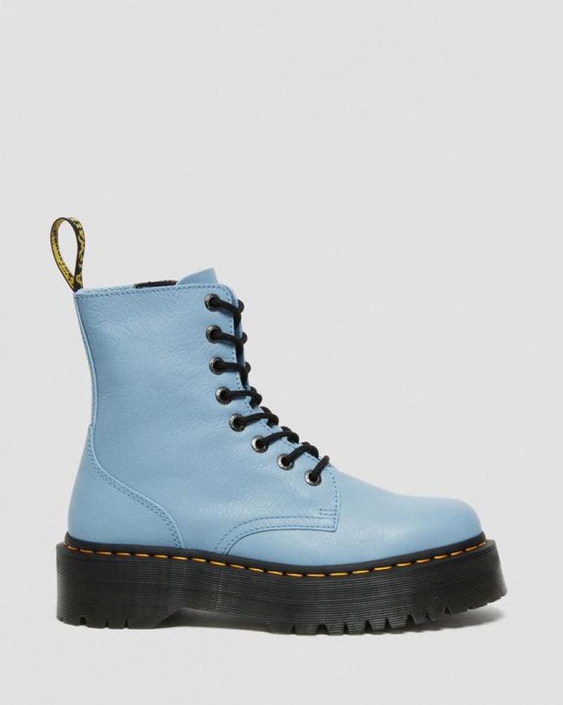 Men's Dr Martens Jadon III Boot Pisa Leather Platform Shoes Blue | Australia_Dr52077