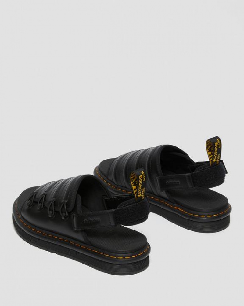 Men's Dr Martens Mura Suicoke Leather Sandals Black | Australia_Dr40314