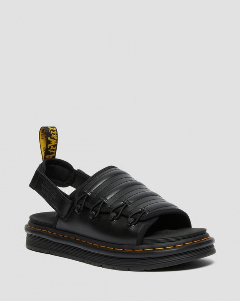 Men\'s Dr Martens Mura Suicoke Leather Sandals Black | Australia_Dr40314