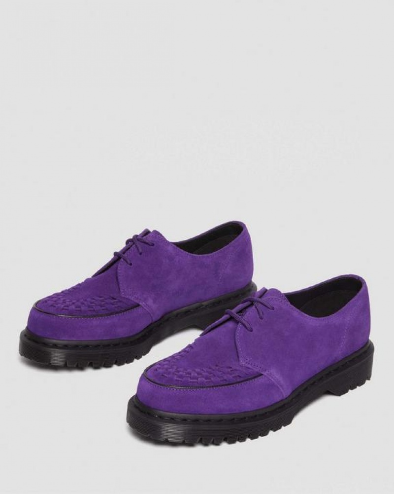 Men's Dr Martens Ramsey Supreme Suede Creepers Shoes Purple | Australia_Dr90530