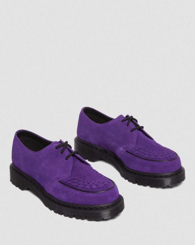 Men's Dr Martens Ramsey Supreme Suede Creepers Shoes Purple | Australia_Dr90530