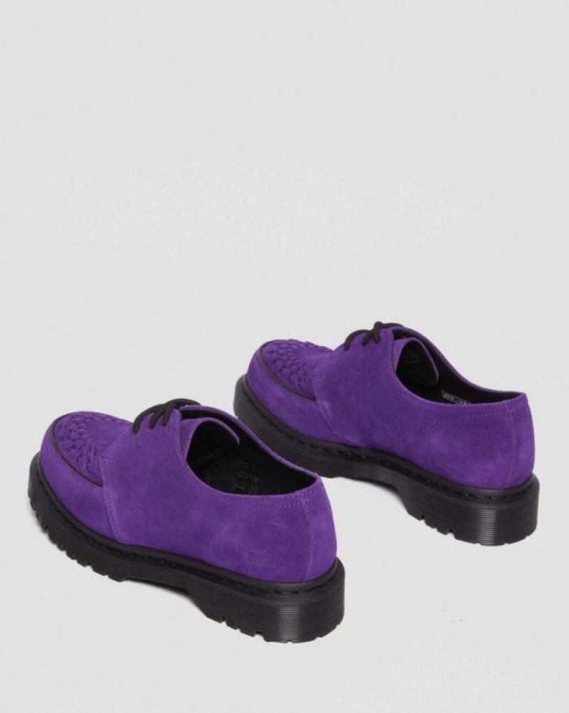 Men's Dr Martens Ramsey Supreme Suede Creepers Shoes Purple | Australia_Dr90530