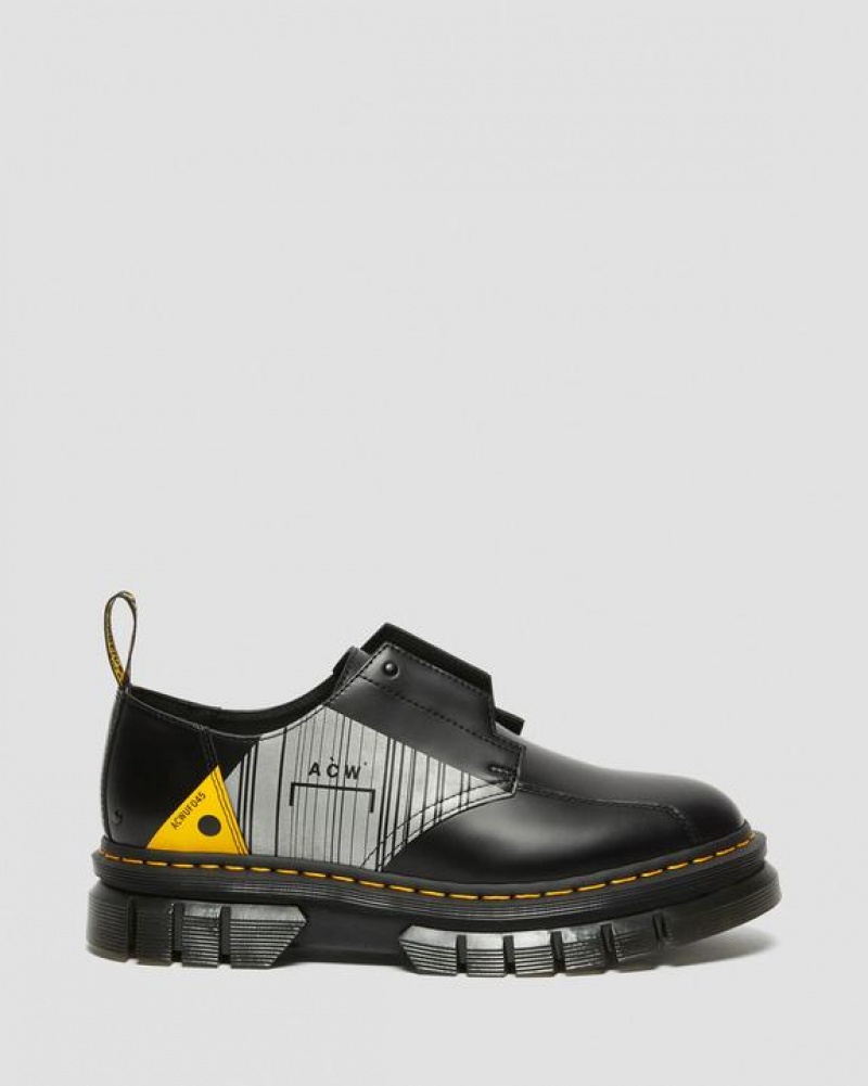 Men's Dr Martens Rikard A-Cold-Wall* Leather Platform Shoes Black | Australia_Dr41880