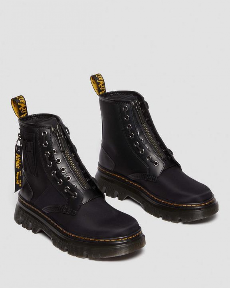 Men's Dr Martens Tarik Alpha Industries Leather & Nylon Utility Boots Black | Australia_Dr30246