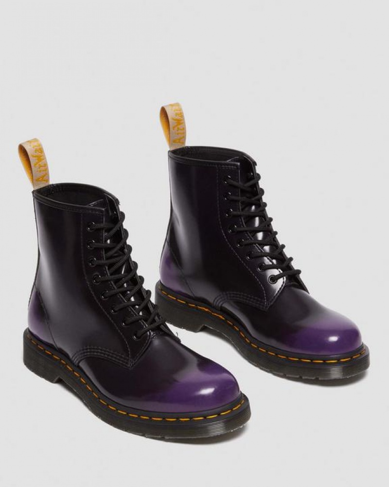 Men's Dr Martens Vegan 1460 Lace Up Boots Black / Purple | Australia_Dr89109