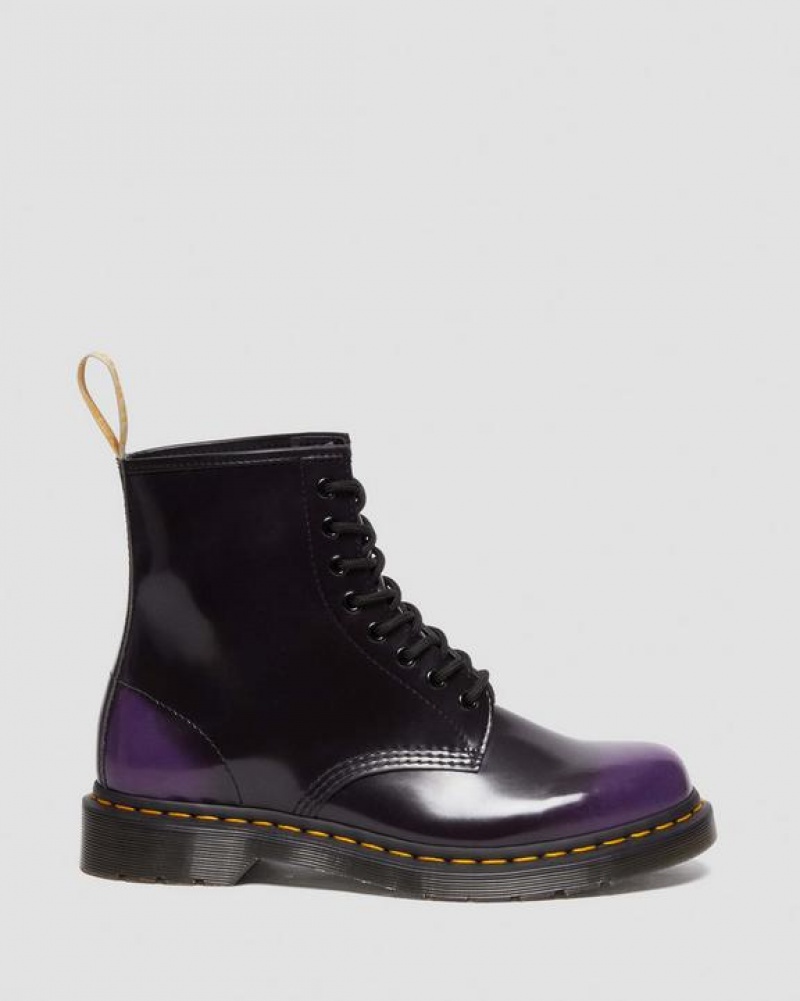 Men's Dr Martens Vegan 1460 Lace Up Boots Black / Purple | Australia_Dr89109